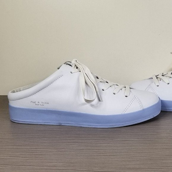 Rag and Bone RB1 Sneaker Mule, White Leather, Womens Size 10 / 40 - Picture 7 of 11